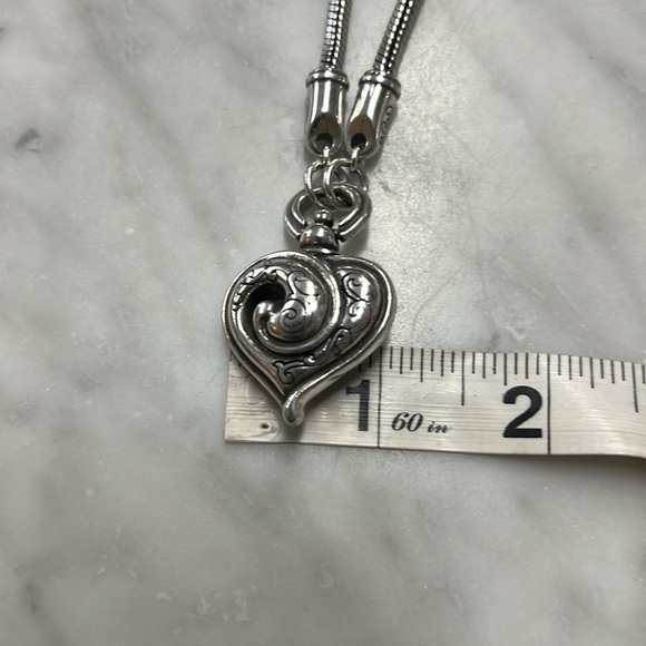 Brighton Penelope Pendant Silver Plated Heart Necklace Retired Piece Adjustable - Picture 6 of 9